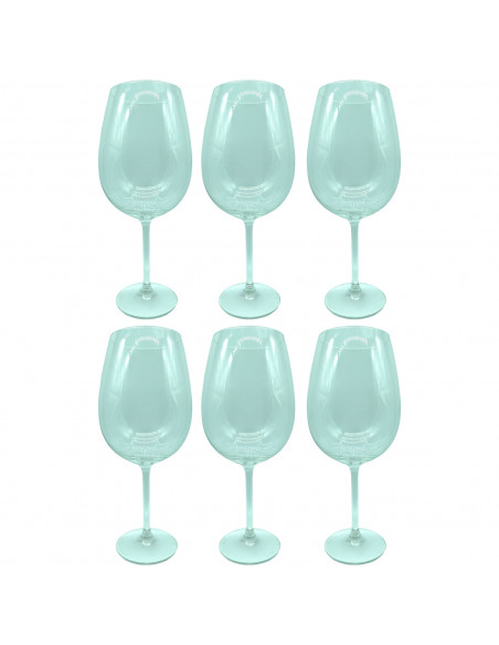 Set de 6 copas de vino 73 cl XXL. Pack, juego copas de cristal, borde fino, tallo largo para una degustación ideal en casa, rest