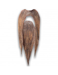 Bigote y barba gris para jóvenes y adultos, complemetos de disfraces para carnaval, halloween u otras celebraciones. 16 x 8,5 cm