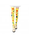Medias de payaso amarillas para jóvenes y adultos, complemetos de disfraces para carnaval, halloween u otras celebraciones. 165/