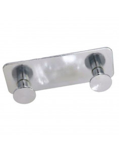 Perchero para pared de metal de 2 pomos, tamaño 10,50 x 4 x 2 cm, para puertas y paredes.