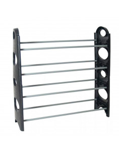 Zapatero de plástico resistente, 4 niveles, estantería, mueble multiuso, soporte para zapatos, recibidor, pasillo, dormitorio, 6