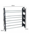 Zapatero de plástico resistente, 4 niveles, estantería, mueble multiuso, soporte para zapatos, recibidor, pasillo, dormitorio, 6