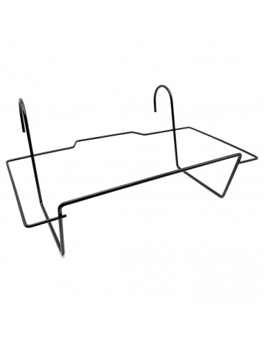Artema - Soporte de metal para jardinera de balcón 40 cm. Soporte de maceteros y plantas para parapetos y barandas con ganchos