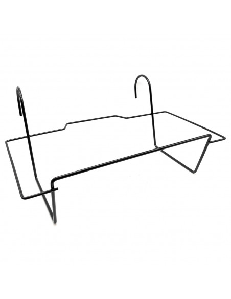Artema - Soporte de metal para jardinera de balcón 40 cm. Soporte de maceteros y plantas para parapetos y barandas con ganchos