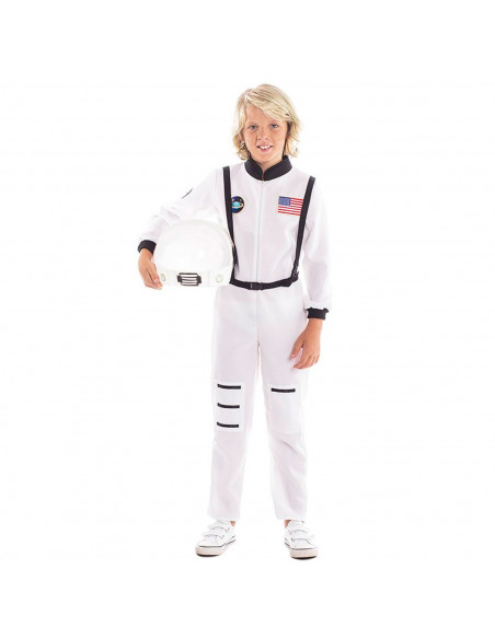 Disfraz de astronauta infantil, fibra sintética, incluye mono y arnés, carnaval, halloween, cosplay, fiestas, niños, blanco (3-4 Disfraz de astronauta infantil, fibra sintética, incluye mono y arnés, carnaval, halloween, cosplay, fiestas, niños, blanco (3-4