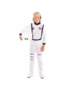 Disfraz de astronauta infantil, fibra sintética, incluye mono y arnés, carnaval, halloween, cosplay, fiestas, niños, blanco (3-4
