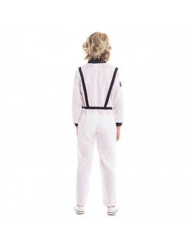 Disfraz de astronauta infantil, fibra sintética, incluye mono y arnés, carnaval, halloween, cosplay, fiestas, niños, blanco (3-4