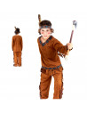 Disfraz de indio infantil, fibra sintética, incluye camiseta, pantalón y cinta, carnaval, halloween, cosplay, fiestas, niños (3-