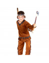 Disfraz indio infantil, fibra sintética, incluye camiseta, pantalón y cinta, carnaval, halloween, cosplay, fiestas, niños (10-12