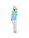 Disfraz, pijama unicornio, fibra sintética, incluye mono con capucha, carnaval, halloween, cosplay, fiestas, adulto unisex, blan
