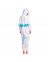Disfraz, pijama unicornio, fibra sintética, incluye mono con capucha, carnaval, halloween, cosplay, fiestas, adulto unisex, blan