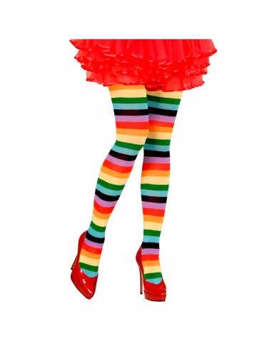 Medias multicolor para jóvenes y adultos, complemetos de disfraces para carnaval, halloween u otras celebraciones. 165/180 cm