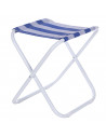 Taburete plegable camping portátil 40 x 32,5 x 38,5 cm. Silla, banqueta compacta de hierro y poliéster para playa, acampada, pes
