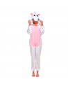 Tradineur - Disfraz unicornio, pijama, fibra sintética, incluye mono con capucha, carnaval, Halloween, cosplay, fiestas, adulto