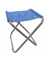 Taburete plegable camping portátil 40 x 32,5 x 38,5 cm. Silla, banqueta compacta de hierro y poliéster para playa, acampada, pes