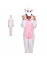 Tradineur - Disfraz unicornio, pijama, fibra sintética, incluye mono con capucha, carnaval, Halloween, cosplay, fiestas, adulto
