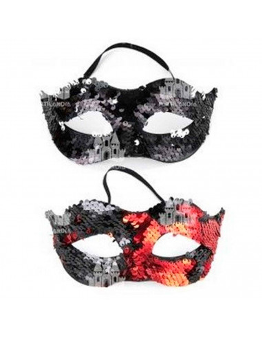 Antifaz de lentejuelas color surtido para jóvenes y adultos, complemento para carnaval, halloween, fiestas, celebraciones. 8,5 x