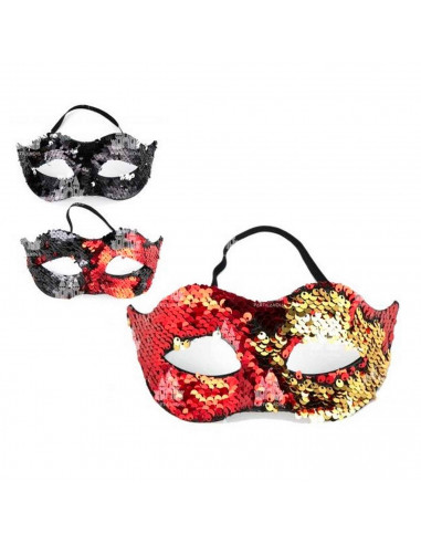 Antifaz de lentejuelas color surtido para jóvenes y adultos, complemento para carnaval, halloween, fiestas, celebraciones. 8,5 x