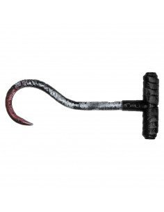Garfio de asesino de color negro para jóvenes y adulto, complementos para carnaval, halloween y celebraciones. 33 x 14 x 3 cm