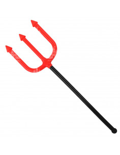 Tridente demoniaco color negro para jóvenes y adulto, complementos para carnaval, halloween y celebraciones. 42 x 13 x 2 cm