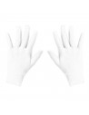 Guantes cortos para disfraz, 100% poliéster, accesorio de carnaval, halloween, cosplay, fiestas, cumpleaños (Blanco, adulto, tal