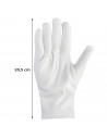 Guantes cortos para disfraz, 100% poliéster, accesorio de carnaval, halloween, cosplay, fiestas, cumpleaños (Blanco, adulto, tal