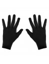 Guantes cortos de disfraz, 100% poliéster, accesorio de carnaval, halloween, cosplay, fiestas, cumpleaños (Negro, adulto, talla