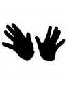 Guantes cortos de disfraz, 100% poliéster, accesorio de carnaval, halloween, cosplay, fiestas, cumpleaños (Negro, adulto, talla