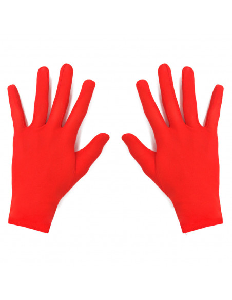 Guantes cortos de poliéster para disfraz, accesorio de carnaval, halloween, cosplay, fiestas, cumpleaños (Rojo, adulto, talla ún Guantes cortos de poliéster para disfraz, accesorio de carnaval, halloween, cosplay, fiestas, cumpleaños (Rojo, adulto, talla ún