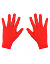 Tradineur - Guantes cortos de niño para disfraz, 100% poliéster, accesorio de carnaval, halloween, cosplay, fiestas, cumpleaños