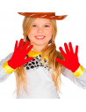 Tradineur - Guantes cortos de niño para disfraz, 100% poliéster, accesorio de carnaval, halloween, cosplay, fiestas, cumpleaños