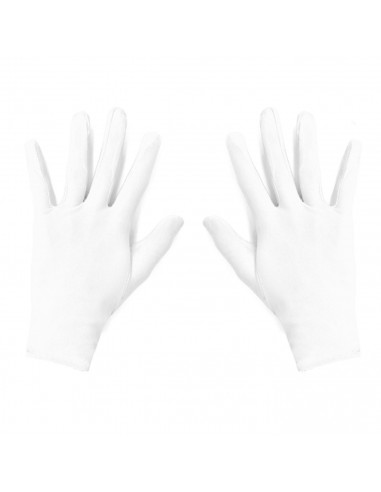 Tradineur - Guantes cortos de niños para disfraz, 100% poliéster, accesorio de carnaval, halloween, cosplay, fiestas, cumpleaños