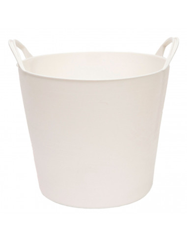 Tradineur - Capazo de plástico 26 litros, 30 x 35 cm. Cesto, cubo flexible, contenedor multifuncional, establo, jardín, alimenta