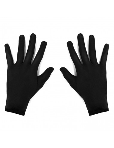 Tradineur - Guantes cortos niño para disfraz, 100% poliéster, accesorio de carnaval, halloween, cosplay, fiestas, cumpleaños (Ne