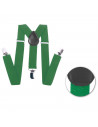 Tirantes de color verde para jóvenes y adulto, complementos para carnaval, halloween y celebraciones. 35,5 x 12 x 1 cm