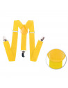 Tirantes de color amarillo para jóvenes y adulto, complementos para carnaval, halloween y celebraciones. 35,5 x 12 x 1 cm
