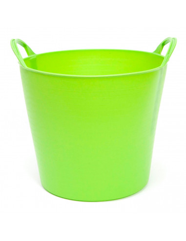 Tradineur - Capazo de plástico 26 litros, 30 x 35 cm. Cesto, cubo flexible, contenedor multifuncional, establo, jardín, alimenta