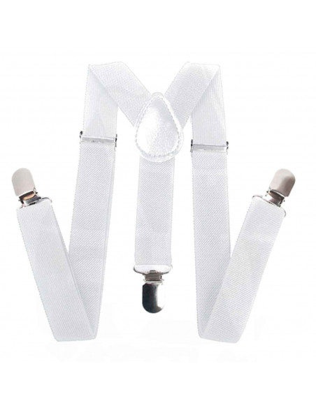Tirantes de color blanco para jóvenes y adulto, complementos para carnaval, halloween y celebraciones. 35,5 x 12 x 1 cm Tirantes de color blanco para jóvenes y adulto, complementos para carnaval, halloween y celebraciones. 35,5 x 12 x 1 cm