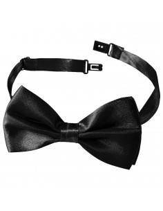 Pajarita de raso para disfraz, 100% poliéster, accesorio de carnaval, halloween, cosplay, fiestas, cumpleaños (Negro, adulto, ta