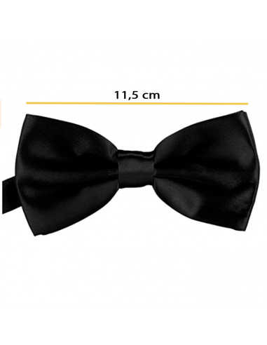Pajarita de raso para disfraz, 100% poliéster, accesorio de carnaval, halloween, cosplay, fiestas, cumpleaños (Negro, adulto, ta