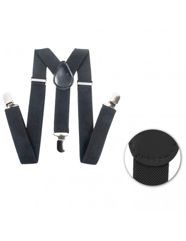Tirantes de color negro para jóvenes y adulto, complementos para carnaval, halloween y celebraciones. 35,5 x 12 x 1 cm