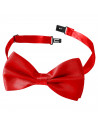 Tradineur - Pajarita raso para disfraz, 100% poliéster, accesorio de carnaval, halloween, cosplay, fiestas, cumpleaños (Rojo, ad