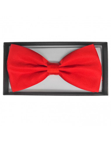 Tradineur - Pajarita raso para disfraz, 100% poliéster, accesorio de carnaval, halloween, cosplay, fiestas, cumpleaños (Rojo, ad