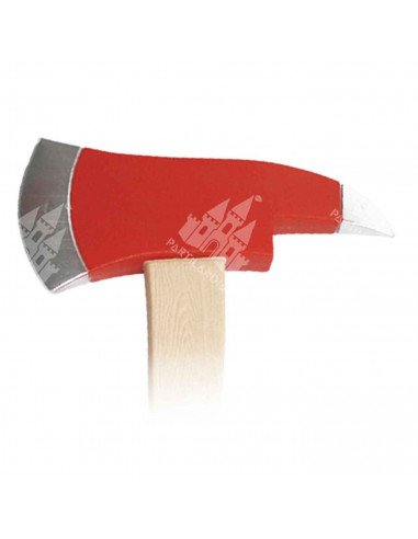Hacha de bombero de plastico con diseño de madera para jóvenes y adulto, complementos para carnaval, halloween y celebraciones.
