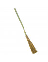 Tradineur - Escoba de bruja de madera 1 m para jóvenes y adultos, complementos para carnaval, halloween y celebraciones,100 cm,