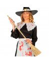 Tradineur - Escoba de bruja de madera 1 m para jóvenes y adultos, complementos para carnaval, halloween y celebraciones,100 cm,