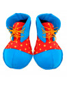 Zapatos payaso con lunares para jóvenes y adulto, complementos para carnaval, halloween y celebraciones. 36 x 18 x 36 cm, color