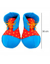 Zapatos payaso con lunares para jóvenes y adulto, complementos para carnaval, halloween y celebraciones. 36 x 18 x 36 cm, color