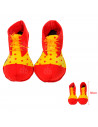 Zapatos payaso con lunares para jóvenes y adulto, complementos para carnaval, halloween y celebraciones. 36 x 18 x 36 cm, color