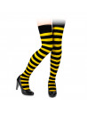 Medias de rayas de poliamida, accesorios para disfraz de payaso, abeja, carnaval, halloween, cosplay, fiesta, talla única, adult